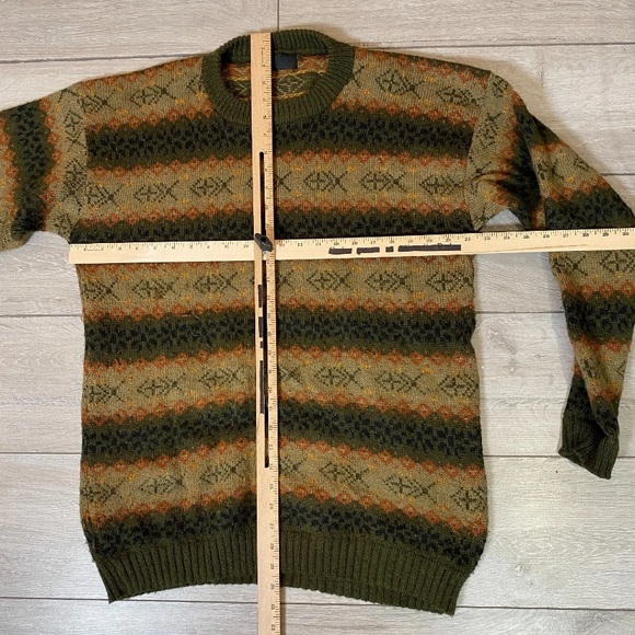 Vintage Alpaca Wool Jumper Chunky Knit Grandad Large - Picture 5 of 8